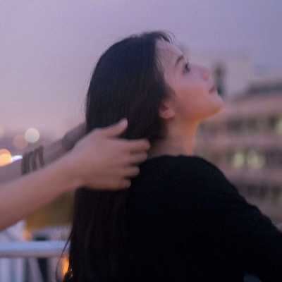 夕阳下的情侣头像|夕阳背景头像女