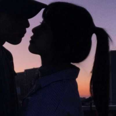 夕阳下的情侣头像|夕阳背景头像女