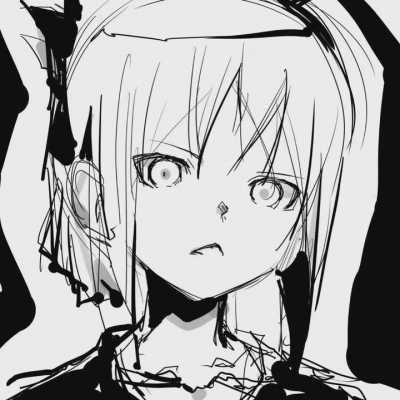 黑白漫画女生头像_黑白漫画女生头像可爱