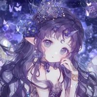 紫色系美女头像图片（男生二次元头像紫色系高清）