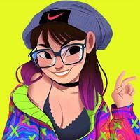 欧美手绘嘻哈潮流图片 黑白文艺手绘头像女