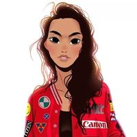 欧美手绘嘻哈潮流图片 黑白文艺手绘头像女