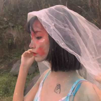 网红头像女生-网红头纱头像情侣