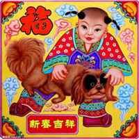 过年贴的娃娃情侣头像-过年喜庆娃娃头像