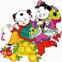过年贴的娃娃情侣头像-过年喜庆娃娃头像
