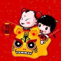问童子情侣头像 金童玉女拜年情侣头像