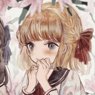 简约手绘闺蜜头像可爱大全（治愈系动漫手绘闺蜜头像）