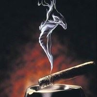 香烟爱上火火柴图片（燃着的香烟微信头像）