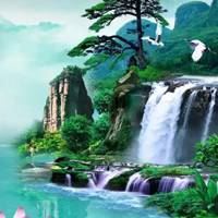 风景流水生财图片-流水生财自然风景图片