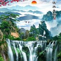 风景流水生财图片-流水生财自然风景图片