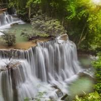 瀑布微信头像图片大全 招财 聚财瀑布图片大全