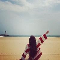 女生在海边的头像|海边女生微信头像图片大全图片