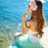 一个女生在海边的头像图片-海边女生微信头像图片大全图片
