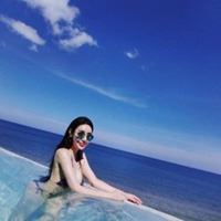 一个女生在海边的头像图片-海边女生微信头像图片大全图片