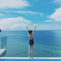 一个女生在海边的头像图片-海边女生微信头像图片大全图片