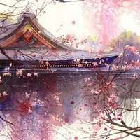 手绘风景素材图片大全图片 背景画图片大全手绘 个性风景