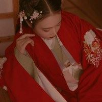 红色系女生头像霸气古风 古装头像女生霸气冷艳红衣二次元