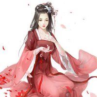 红衣手绘古装女子头像 古风霸气女生头像 红衣
