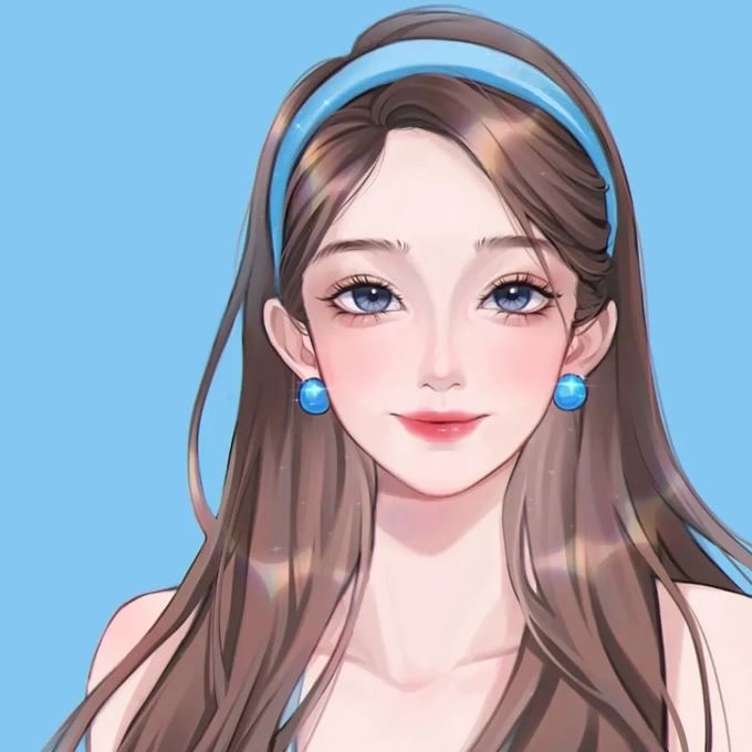 美女动漫手绘头像图片