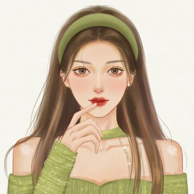 美女动漫手绘头像图片