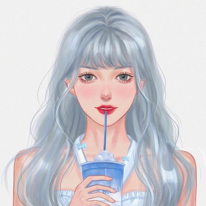 美女动漫手绘头像图片