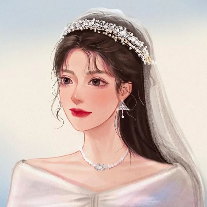 美女动漫手绘头像图片