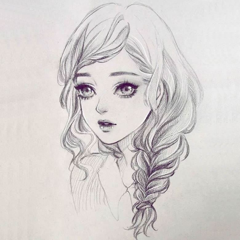 铅笔画头像图片