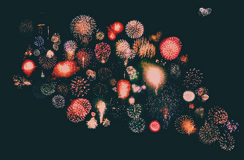 新年唯美的烟花礼炮图片