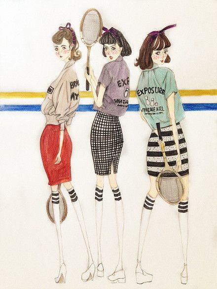 时尚街头秀美女漫画