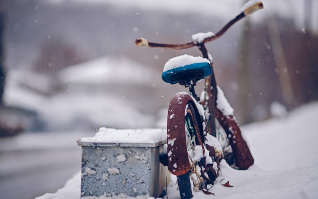 冬天雪人雪景唯美图片