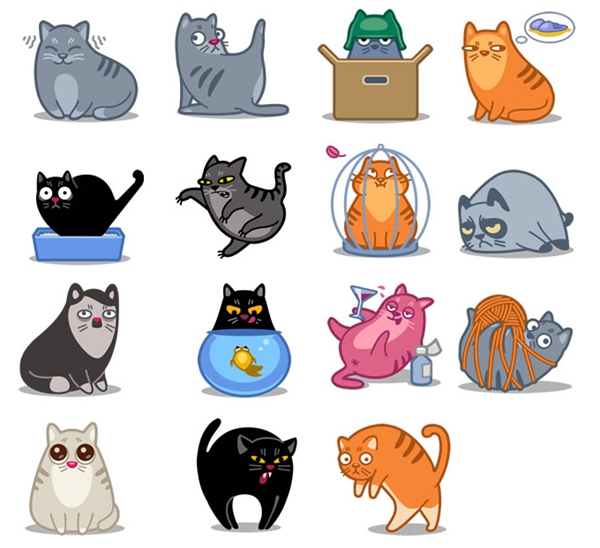 可爱卡通猫咪图片