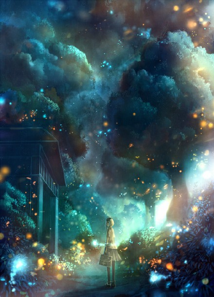 卡通动漫里的唯美场景