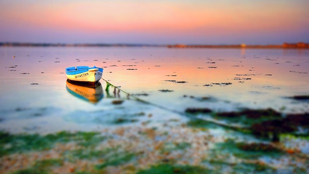 大海日落的唯美夕阳景色图片
