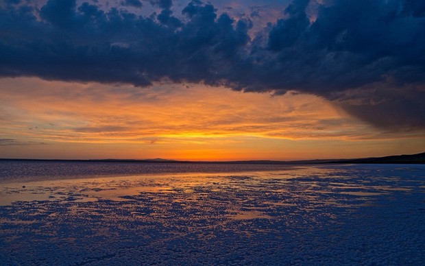 大海日落的唯美夕阳景色图片