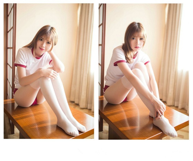 可爱萌妹子校园女生早安照片
