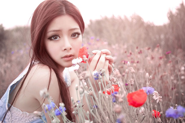 花中仙子清纯可爱女生照片
