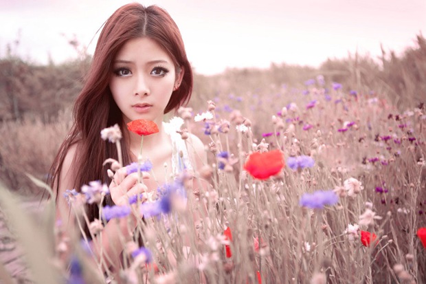 花中仙子清纯可爱女生照片