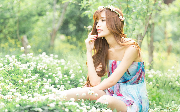 小清新花仙子可爱美女图片