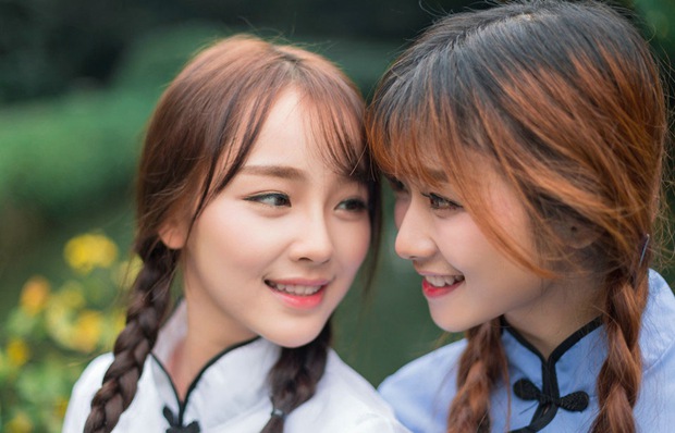 民国美女百合姐妹花女生图片
