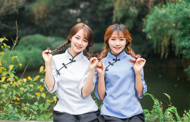 民国美女百合姐妹花女生图片