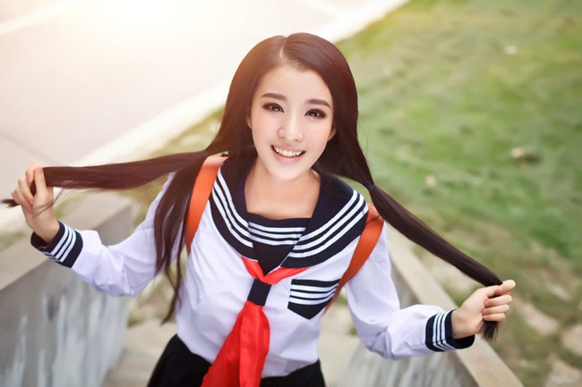 可爱大学校园女生校花图片