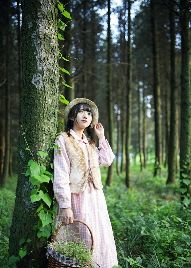 可爱小清新森系女生图片 www.bugela.com