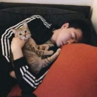 帅哥和猫咪的男生头像