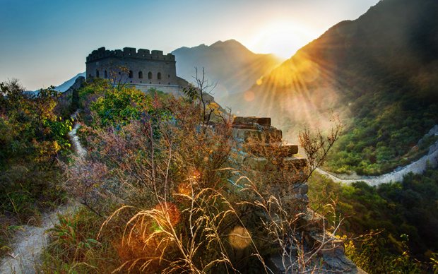 壮观的万里长城风景旅游圣地
