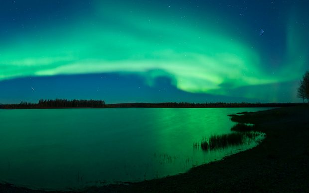 北极极光唯美风景素材图片