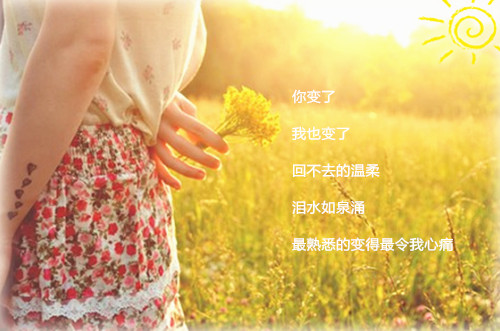 唯美逆光意境女生带字图片