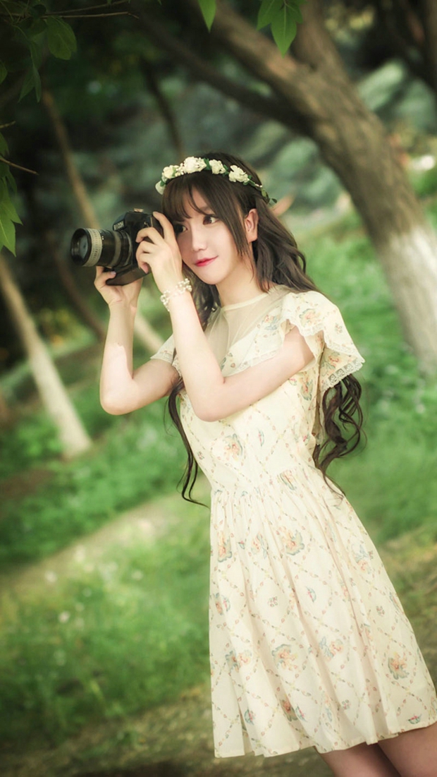 森林系唯美可爱女生图片