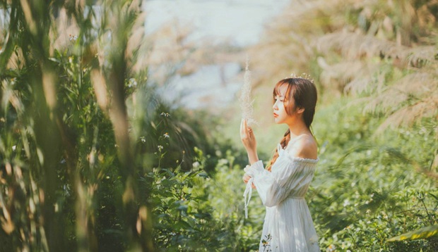 白裙可爱美女气质清新