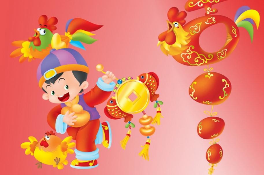 新年图片 关于鸡年的祝福图片
