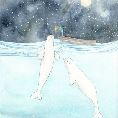 鲸鱼情侣头像一左一右图片
